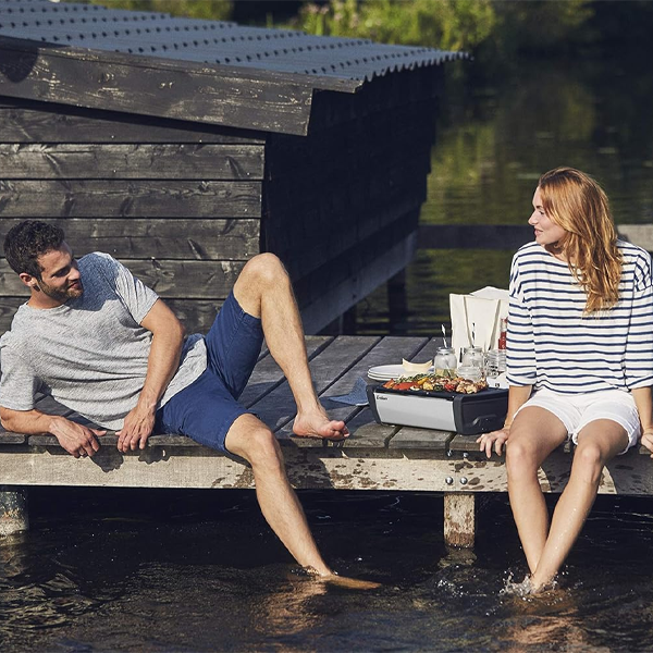 Aurora Mirror Matte Tabletop Barbecue – Stylish Portable Grill for Camping (Includes Carrier Bag)