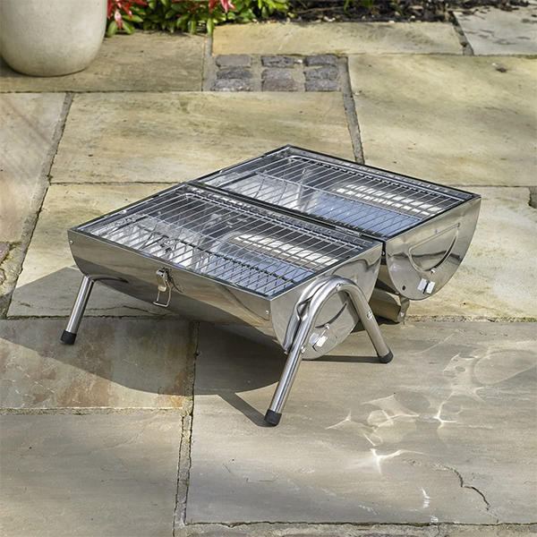 Lifestyle ST Steel Barrel Charcoal BBQ – Portable BBQ Grill for Summer Grilling
