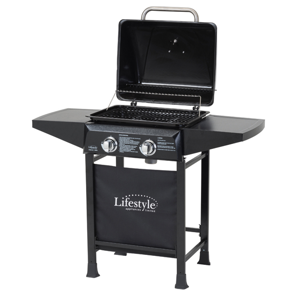 Lifestyle Cuba Quick Assembly 2-Burner Gas BBQ – Easy Setup, No Hose & Regulator