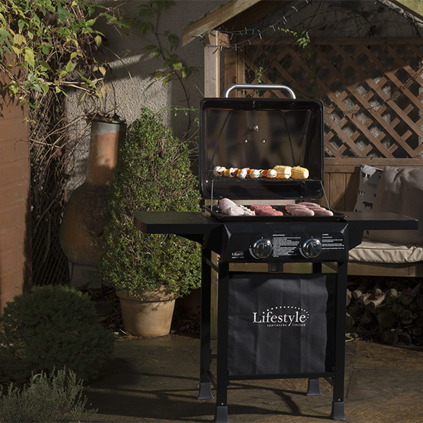 Lifestyle Cuba Quick Assembly 2-Burner Gas BBQ – Easy Setup, No Hose & Regulator