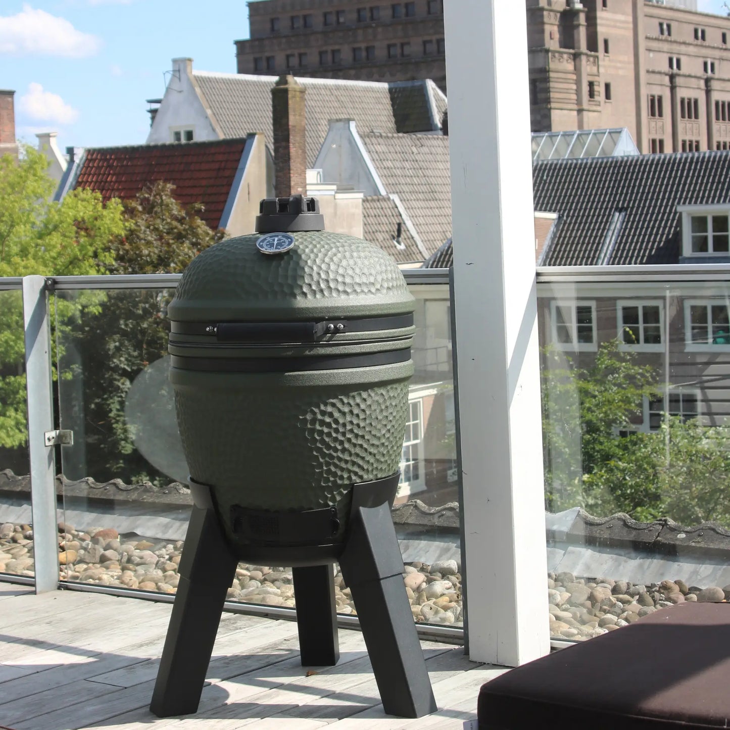 Moddern Kamado Olive Green Aluminum Base and Legs (Black) - Style, Performance & Stability