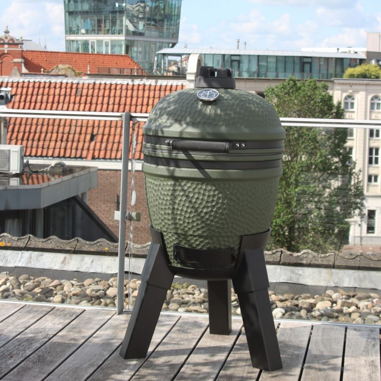 Moddern Kamado Olive Green Aluminum Base and Legs (Black) - Style, Performance & Stability