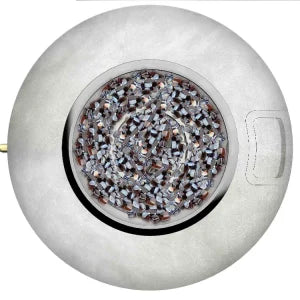 REVOLVE Ballo Gas Fire Pit - Durable Concrete Construction, Weather Resistant Materials