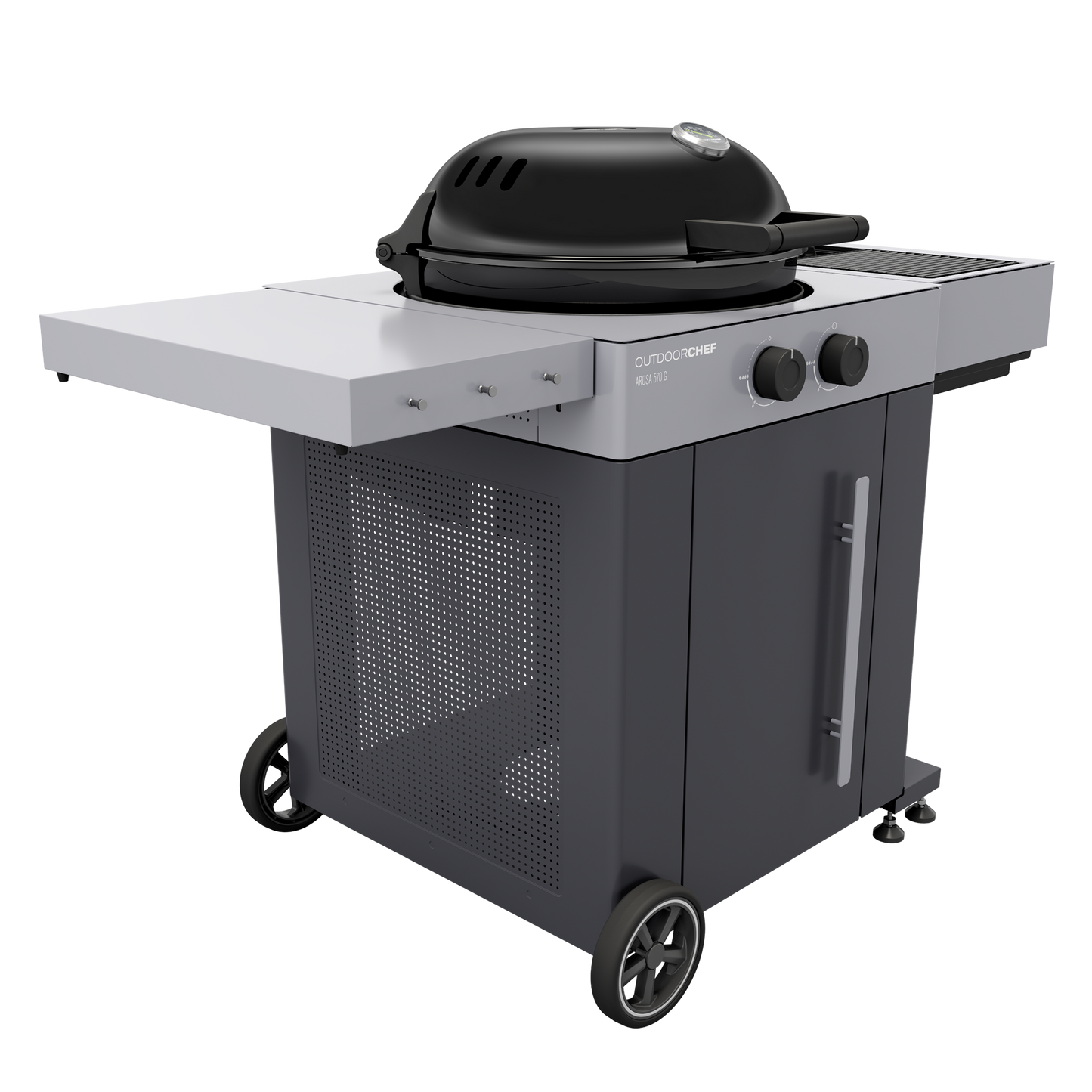 Outdoor Chef Arosa 570 G Grey Steel Gas Kettle Barbecue