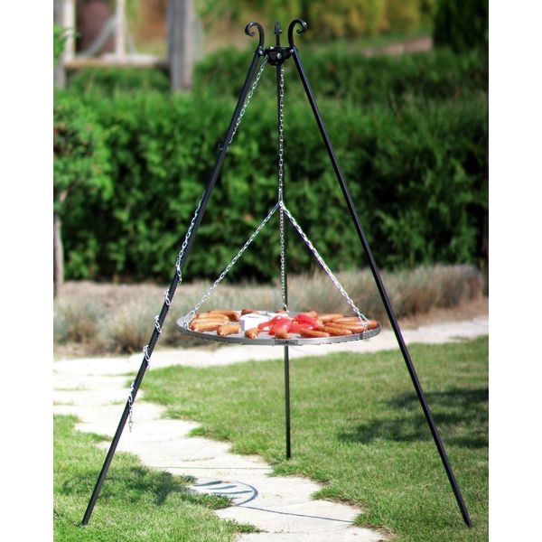 Cookking 180cm Tripod with 70cm Stainless Steel Grate - Outdoor Cooking Setup