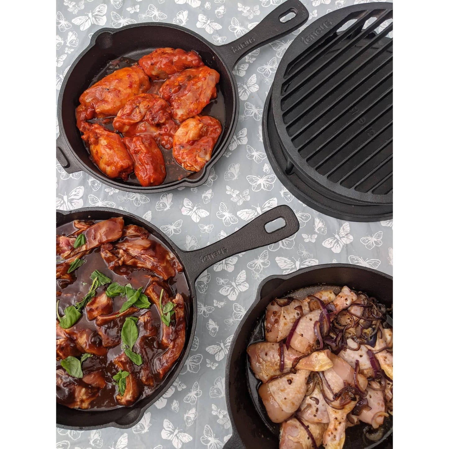 Clementi 3 Part Cast Iron Pan Set