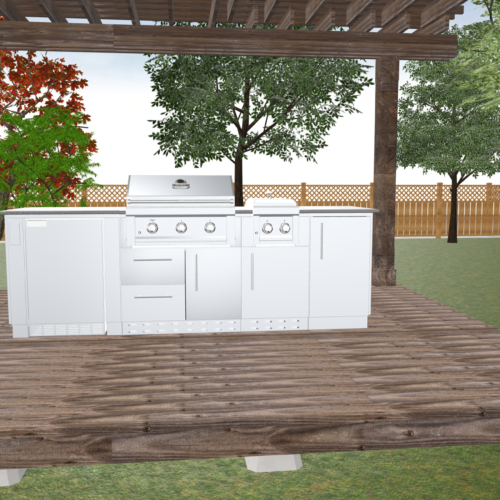 Sunstone Outdoor Kitchen - Ruby3 Cabinet Island Combo Package