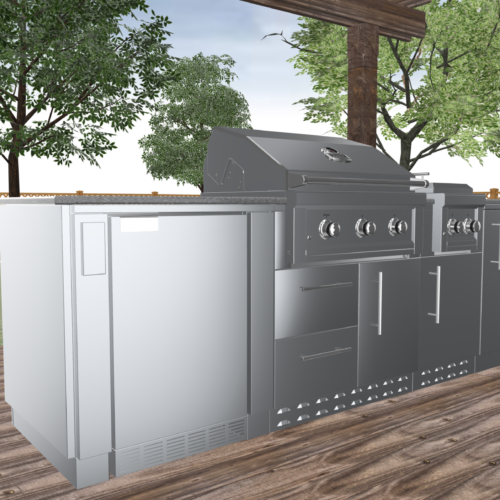 Sunstone Outdoor Kitchen - Ruby3 Cabinet Island Combo Package