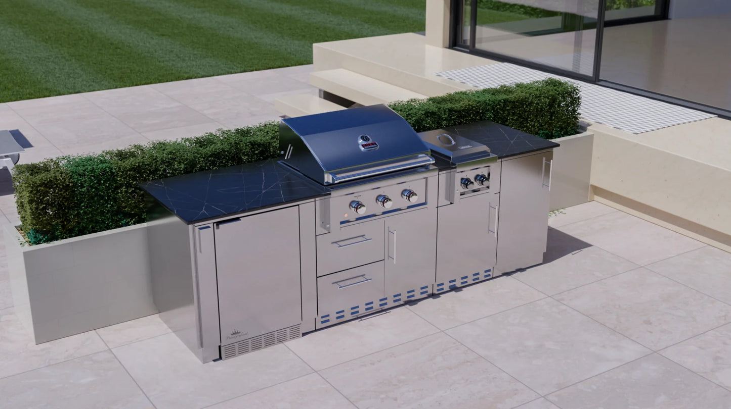 Sunstone Outdoor Kitchen - Ruby3 Cabinet Island Combo Package