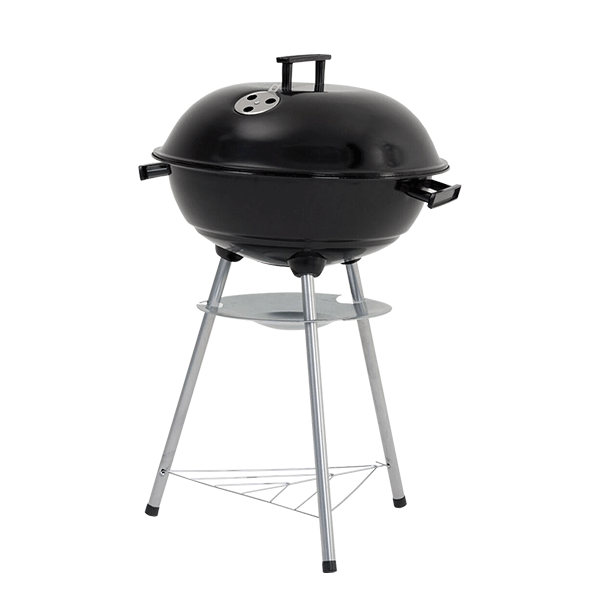 17" Charcoal Kettle BBQ 3 Legs Cooking Area: Diameter: 42 cms Assembled Dimensions: Diameter: 44 cms | Height: 57 cms