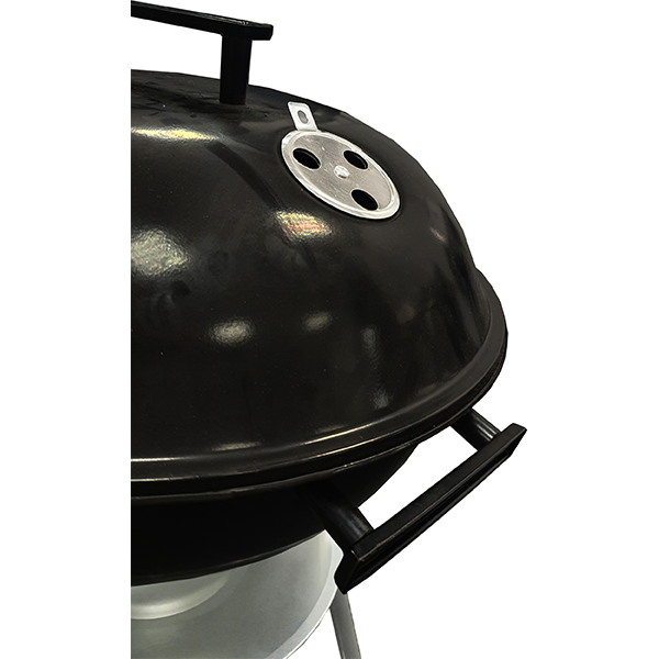 17" Charcoal Kettle BBQ 3 Legs Cooking Area: Diameter: 42 cms Assembled Dimensions: Diameter: 44 cms | Height: 57 cms