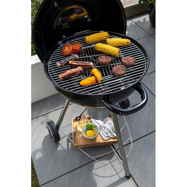 Norfolk CORUS Charcoal Grill - Wheeled Kettle Grill with Lid for Easy Mobility