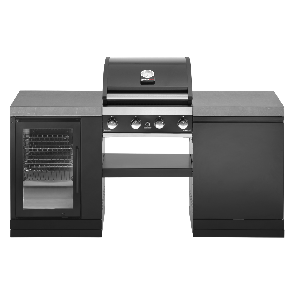 GrandPro 185 Outdoor Kitchen Premium Grill 4B With FRIDGE