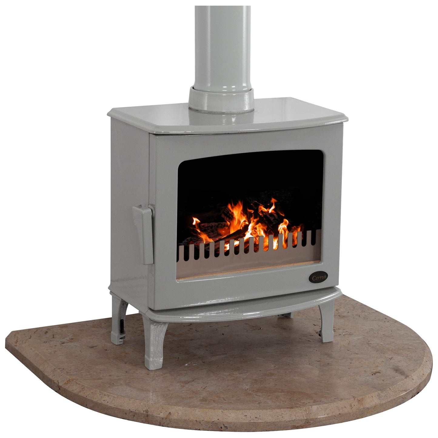 Carron Travertine Curved Stove Hearth