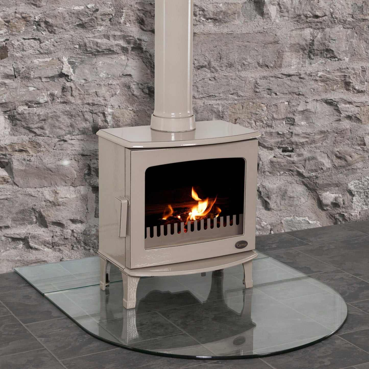 Carron Glass Curved Stove Hearth