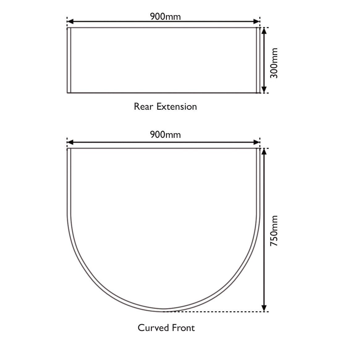 Carron Glass Curved Stove Hearth