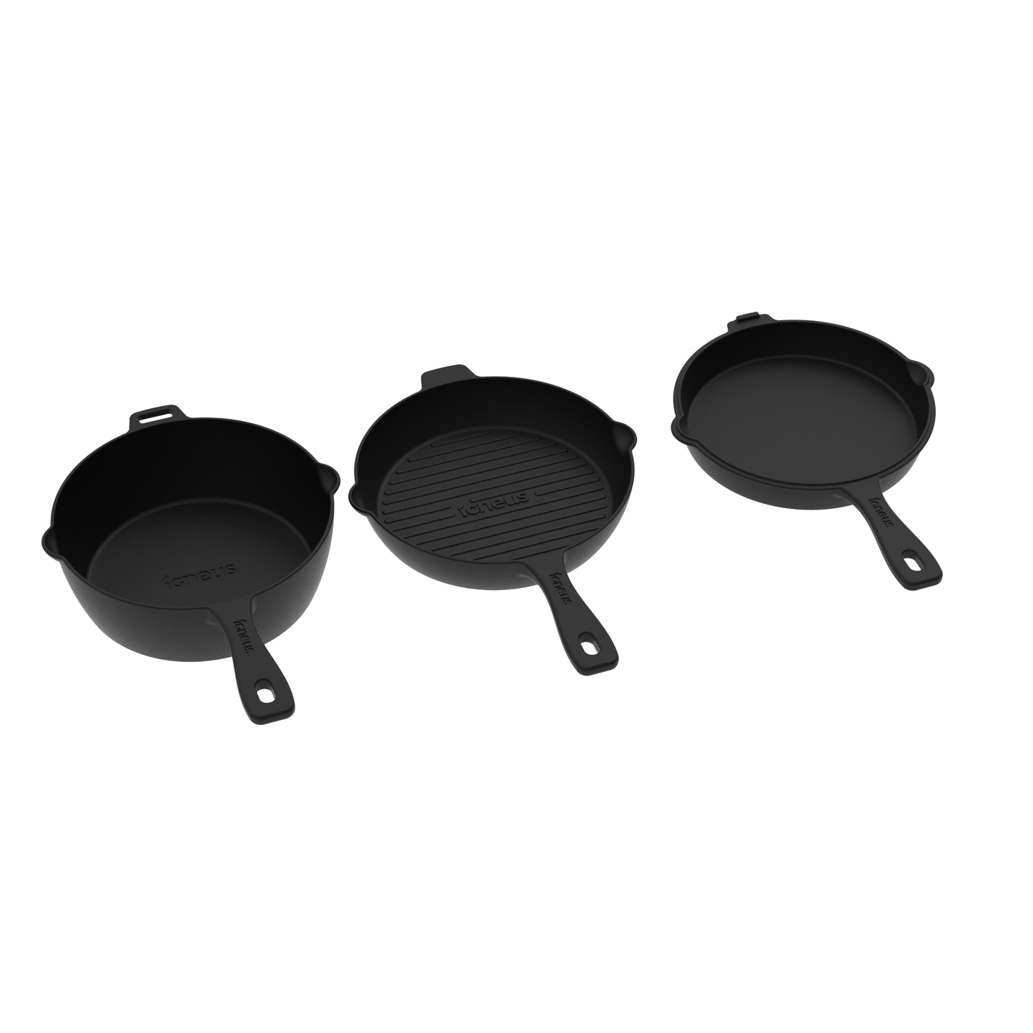 Clementi 3 Part Cast Iron Pan Set