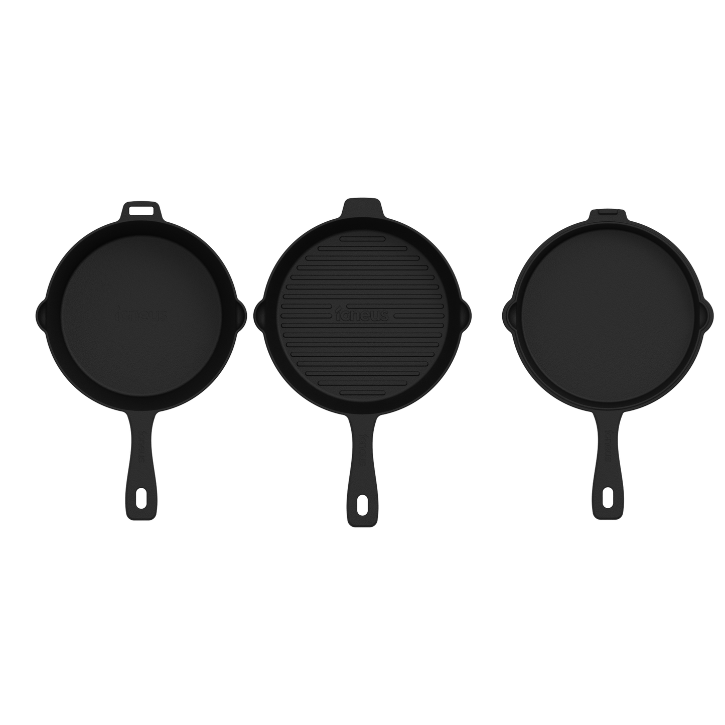 Clementi 3 Part Cast Iron Pan Set