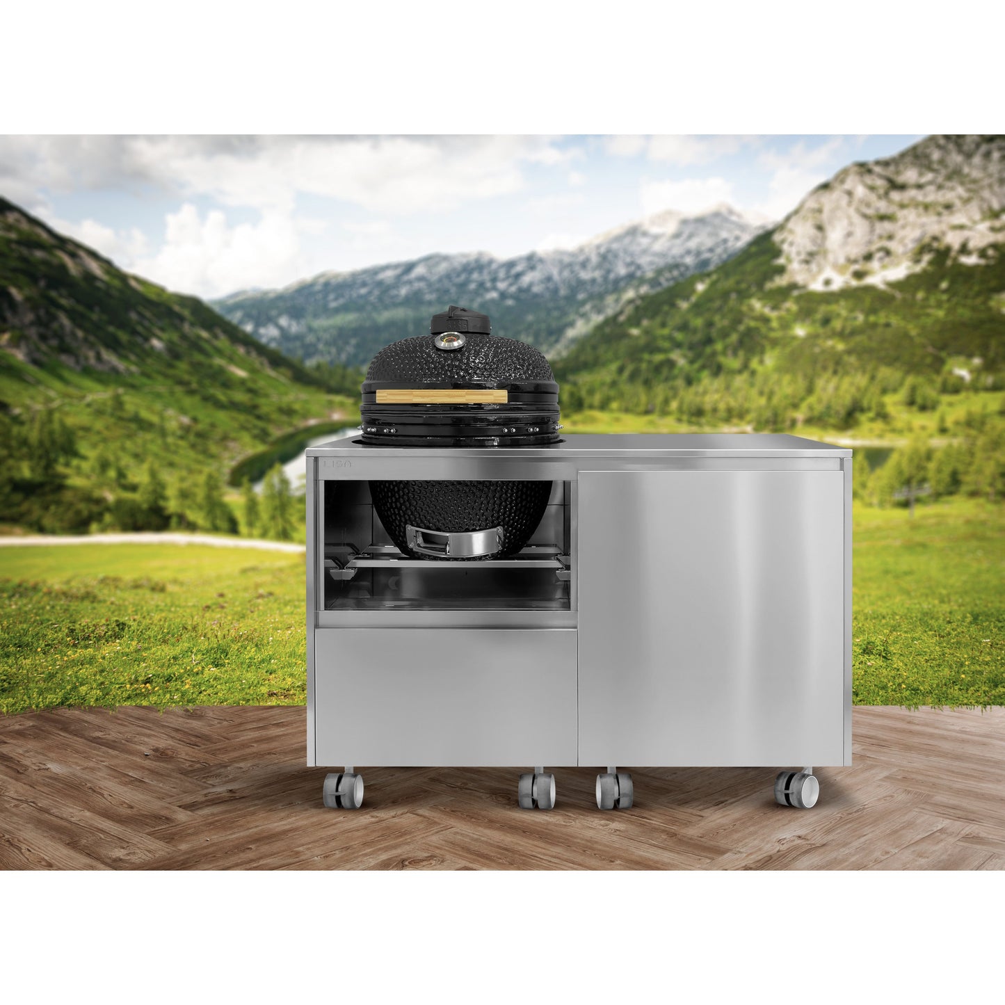 Lisa Outdoor Kitchen Okinawa Sportelli 120 Stainless Steel