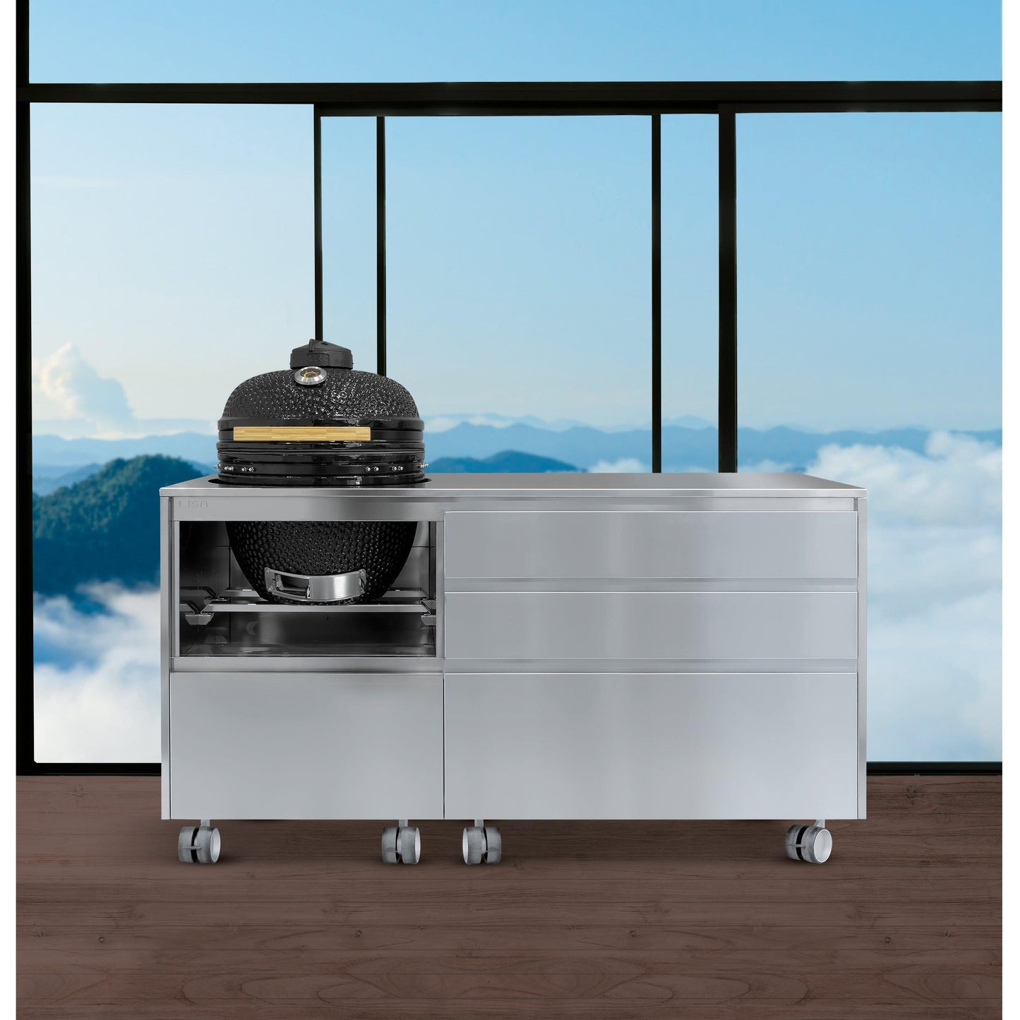 Lisa Outdoor Kitchen Okinawa 150 Cassetti Stainless Steel