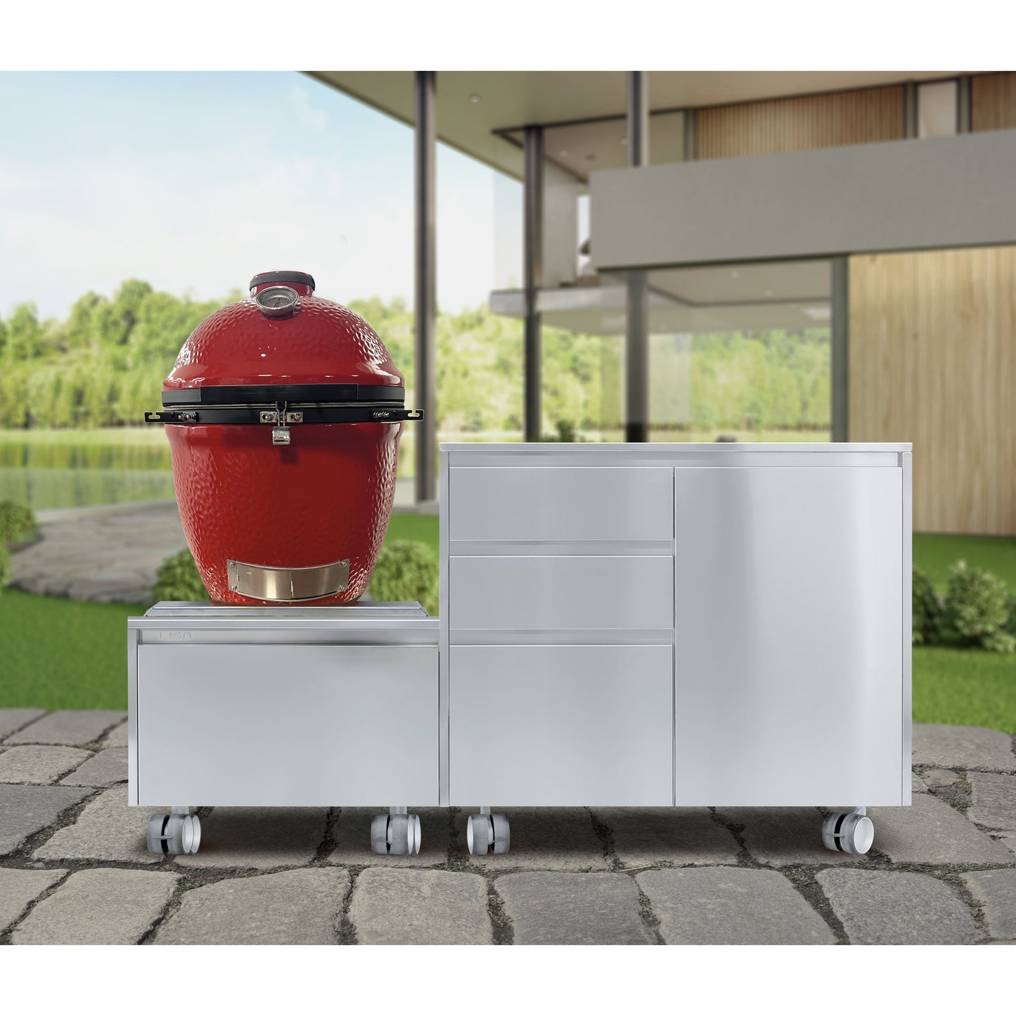 Lisa Outdoor Kitchen Okinawa 150 Kamado Joe Stainless Steel