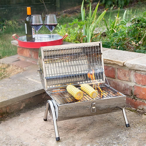 ST/ Steel Barrel Charcoal BBQ Cooking Area: Width: 34 cms | Depth: 22 cms (x2)