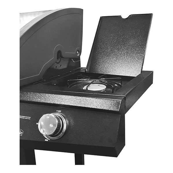 Grenada 4 Burner C/W Side Burner Black Gas BBQ