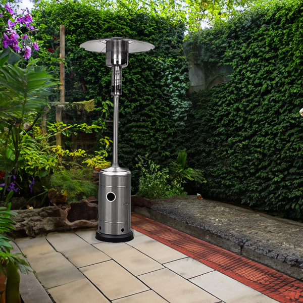 Lifestyle Capri SS Steel 12.5KW Patio Heater C/W Wheels Max Heat Output: 12.5kW