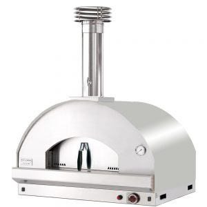 Fontana Mangiafuoco Stainless Steel Countertop Dual Fuel Pizza Oven