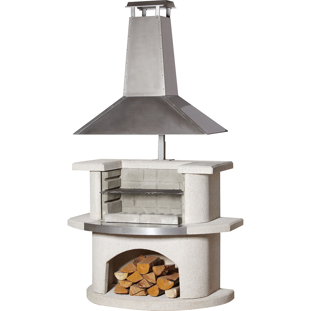 Buschbeck Venedig Masonry Barbecue with Stainless Steel Hood - For Versatile & High Performance