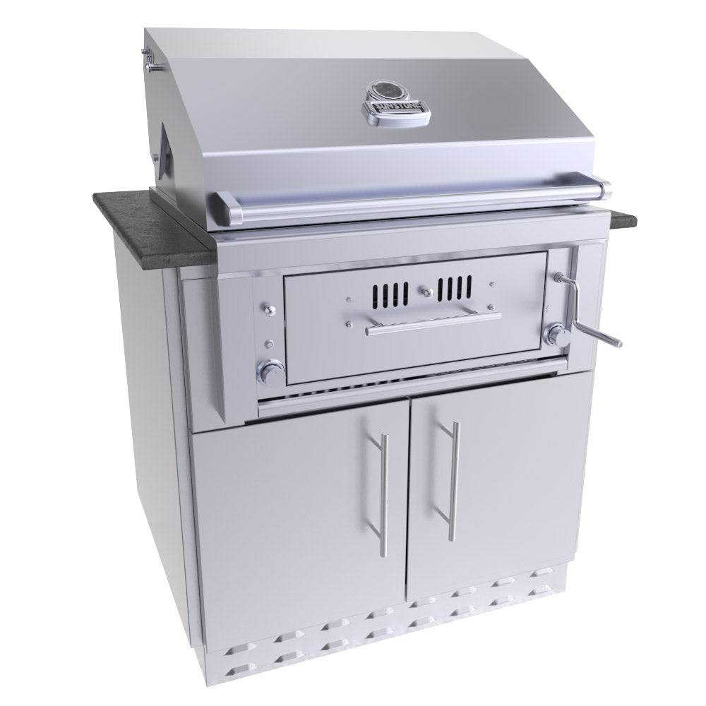 Sunstone 30” Hybrid Charcoal Grill Cabinet - Sturdy Outdoor Storage Base