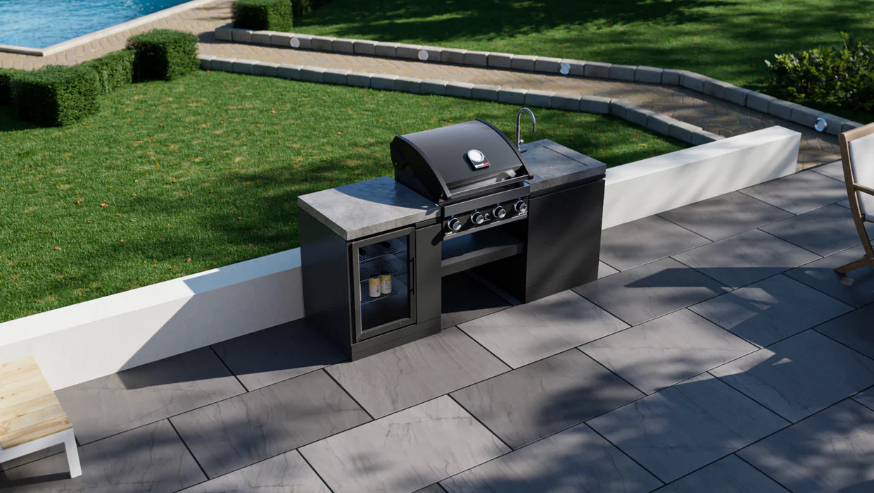 GrandPro 185 Outdoor Kitchen Premium Grill 4B With FRIDGE + SINK