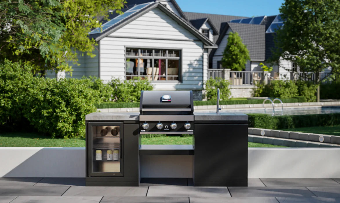 GrandPro 185 Outdoor Kitchen Premium Grill 4B With FRIDGE + SINK