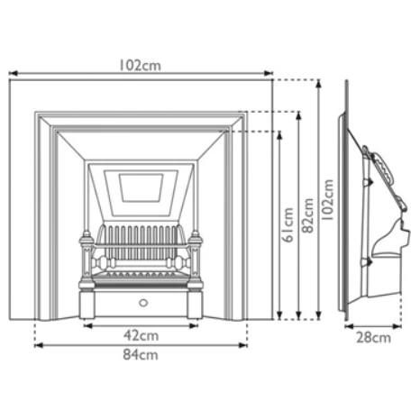 Carron The Royal Cast Iron Fireplace Insert