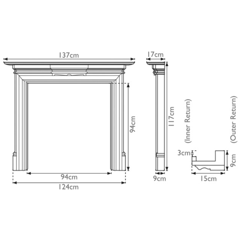 Carron The Grand Wooden Fireplace Surround