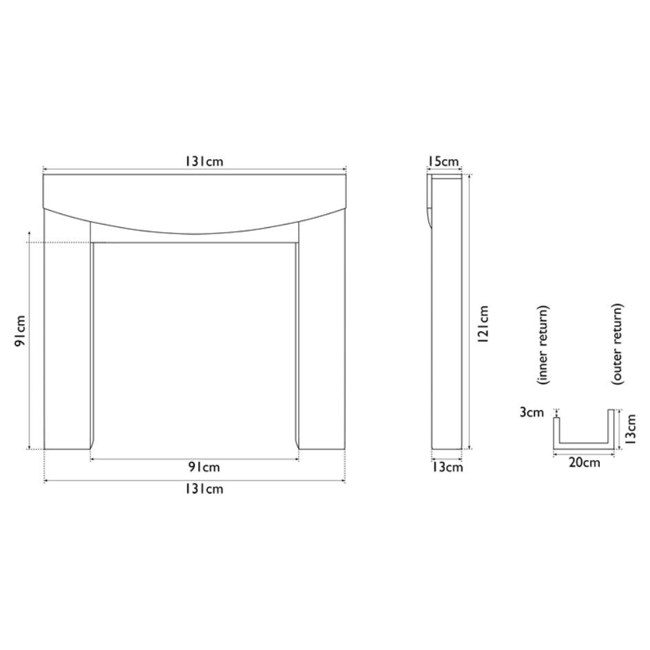 Carron The Hardwick Wooden Fireplace Surround