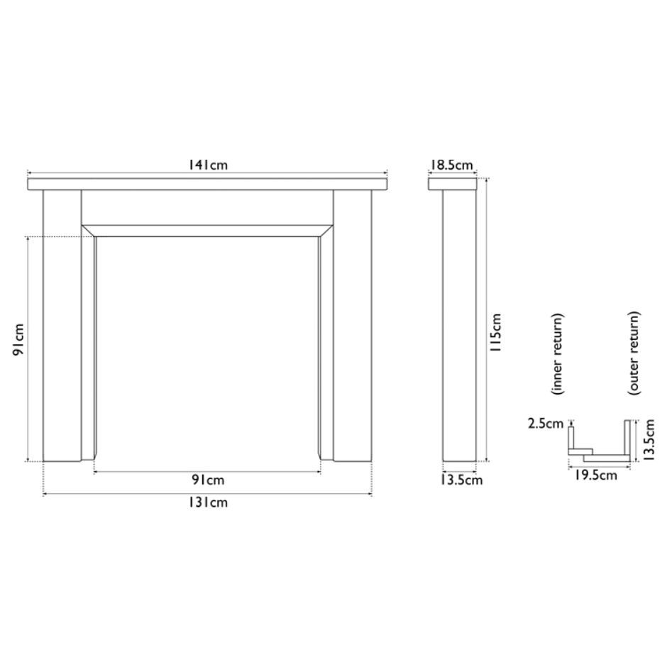 Carron The Kedleston Wooden Fireplace Surround