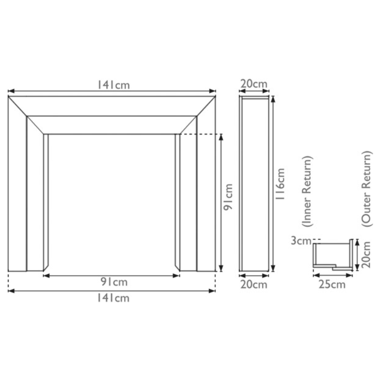 Carron The Vermont Wooden Fireplace Surround