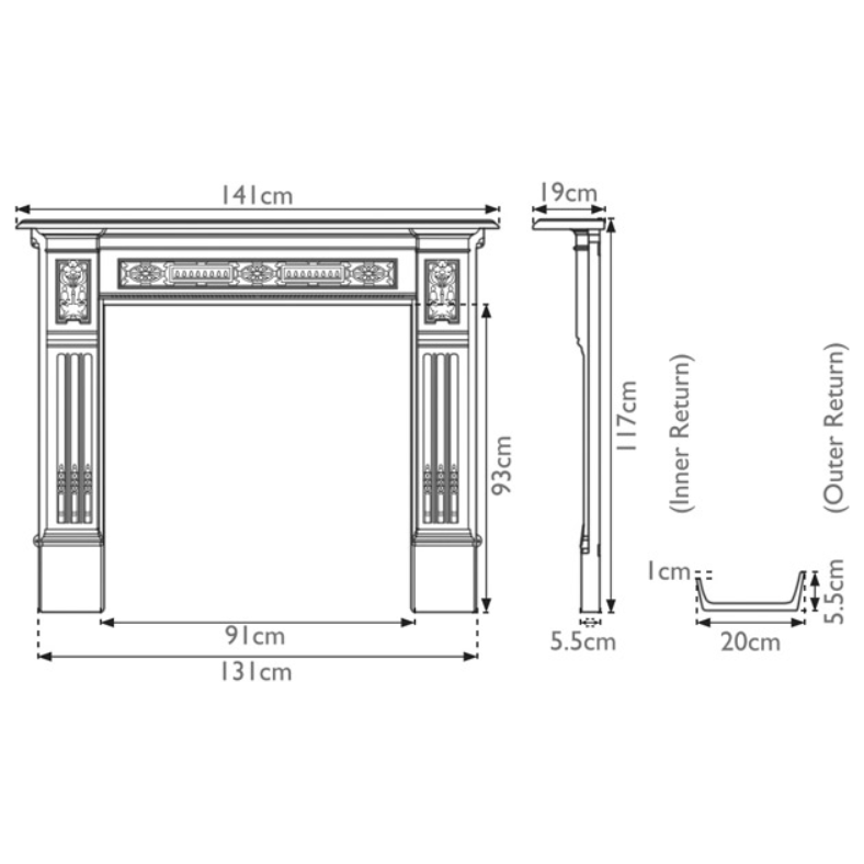 Carron The Albert Cast Iron Fireplace Surround