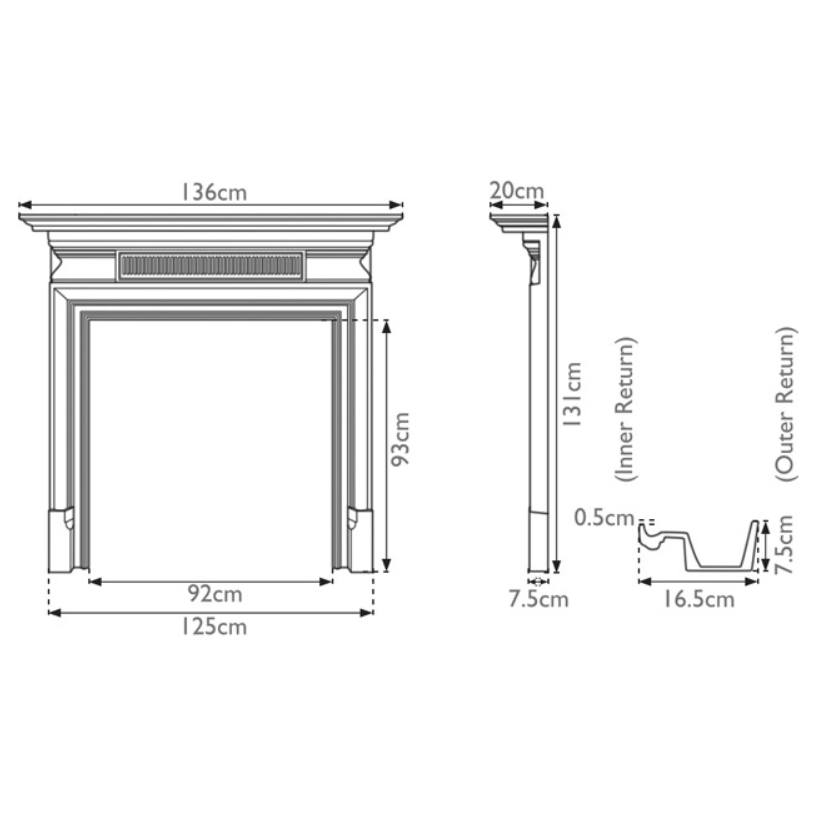 Carron The Belgrave Cast Iron Fireplace Surround