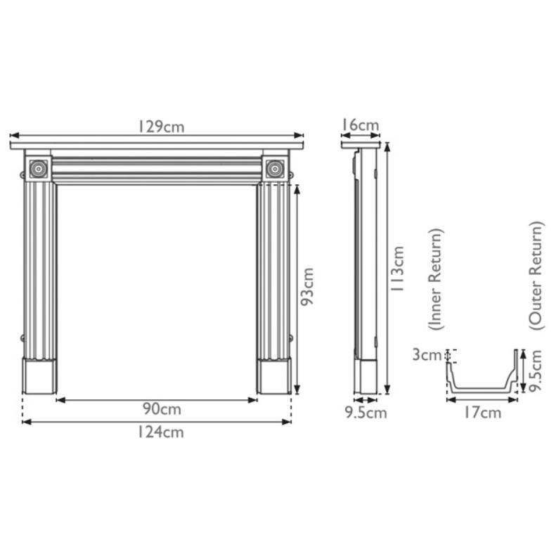 Carron The Regent Cast Iron Fireplace Surround