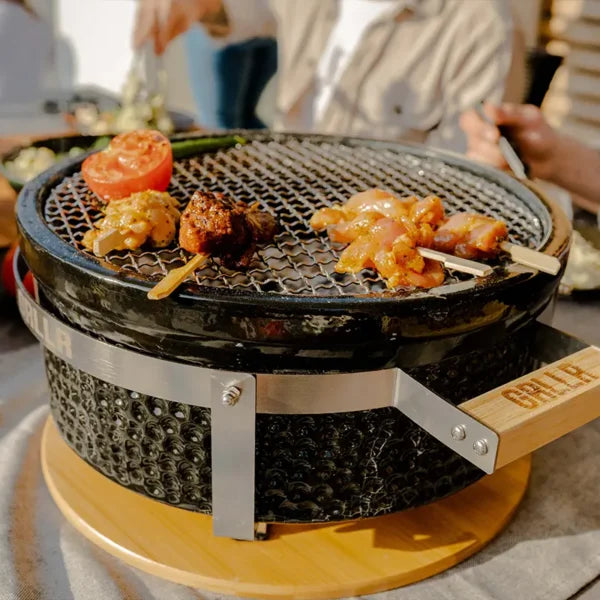 GRLLR Tokyo Shichirin | Round Table Barbecue | Black