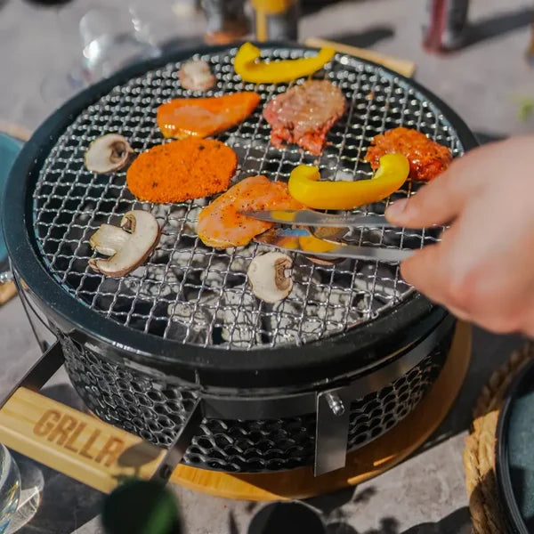 GRLLR Tokyo Shichirin | Round Table Barbecue | Black