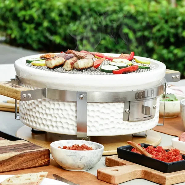 GRLLR Tokyo Shichirin | Round Table Barbecue | White