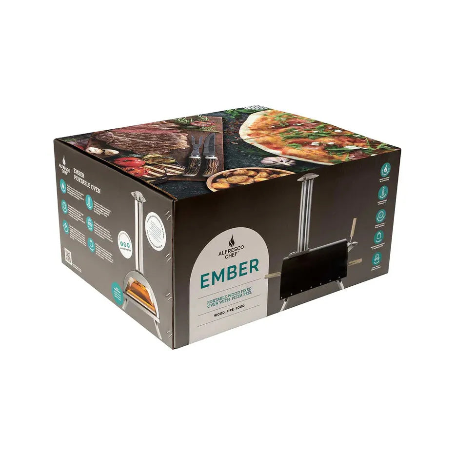 Alfresco Chef Ember Oven with Peel 60cm x 55cm cooking floor size