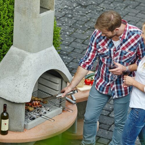 Buschbeck Carmen Masonry Barbecue with Side Table - For Your Authentic Grilling Ambience