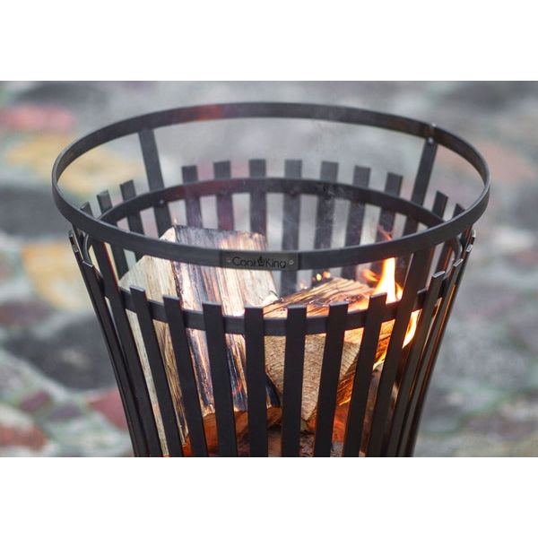 Cookking Flame Fire Basket - Compact Steel Fire Pit Basket