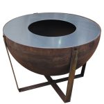 Buschbeck Indiana XL Plancha Grill Fire Pit – Extra Large Outdoor BBQ & Cooking Station