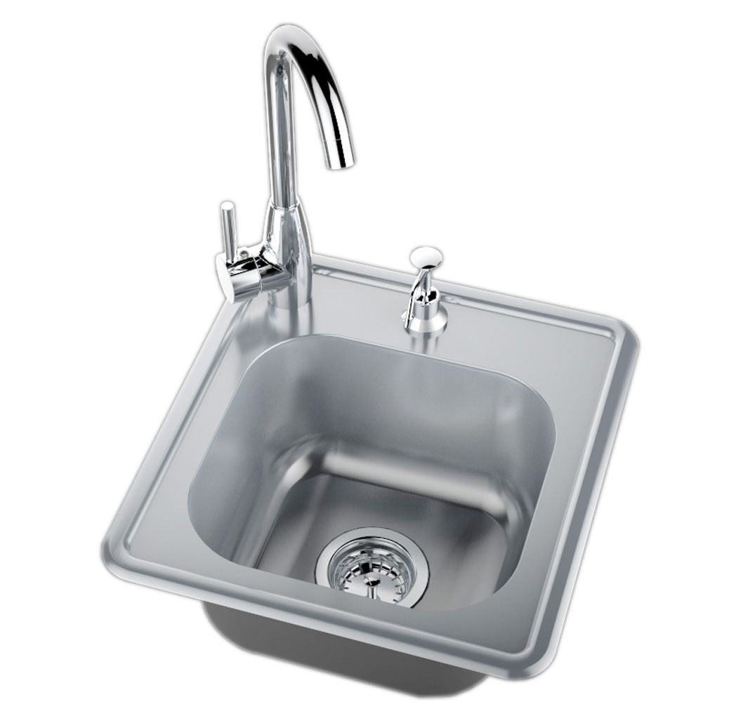 Sunstone Drop-In Sink with Tap – Premium Outdoor Sink Solution