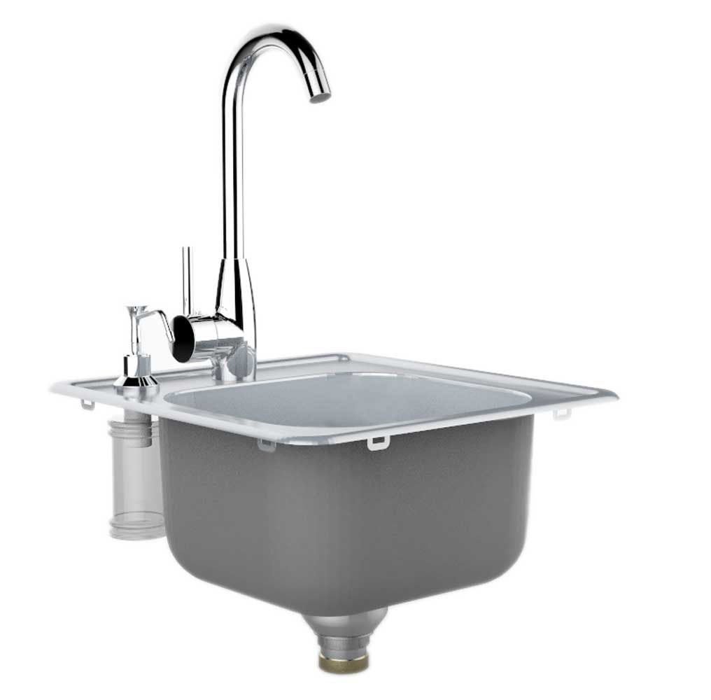 Sunstone Drop-In Sink with Tap – Premium Outdoor Sink Solution